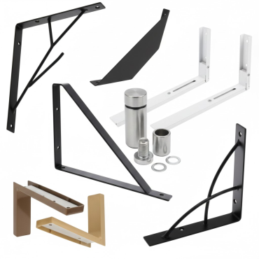 Кріплення для полиць, скла та дзеркал