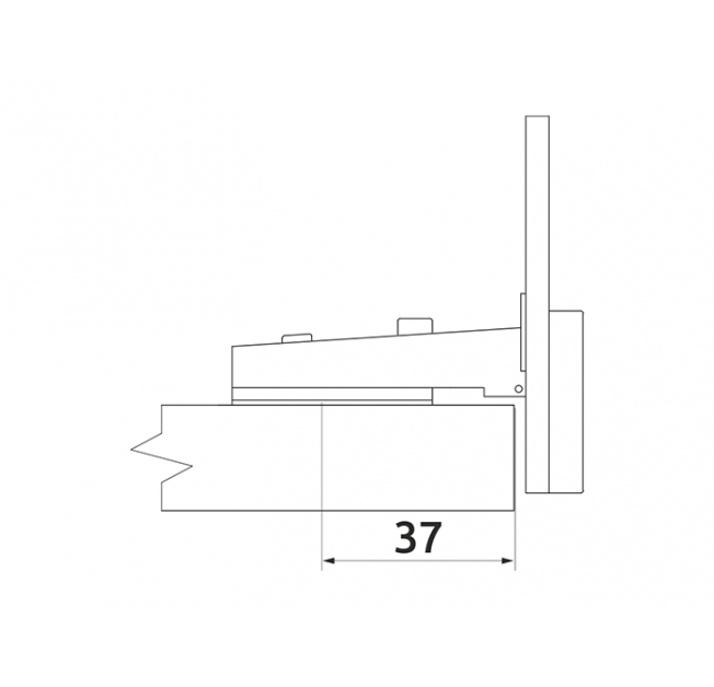 Завіса накладна для скла ДС (хром)