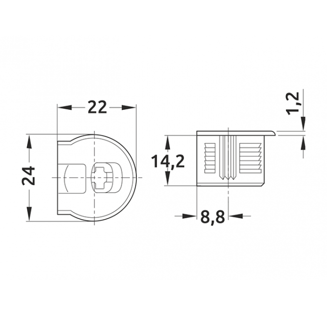 Стяжка Raffiks VB 35/18 чорна HETTICH