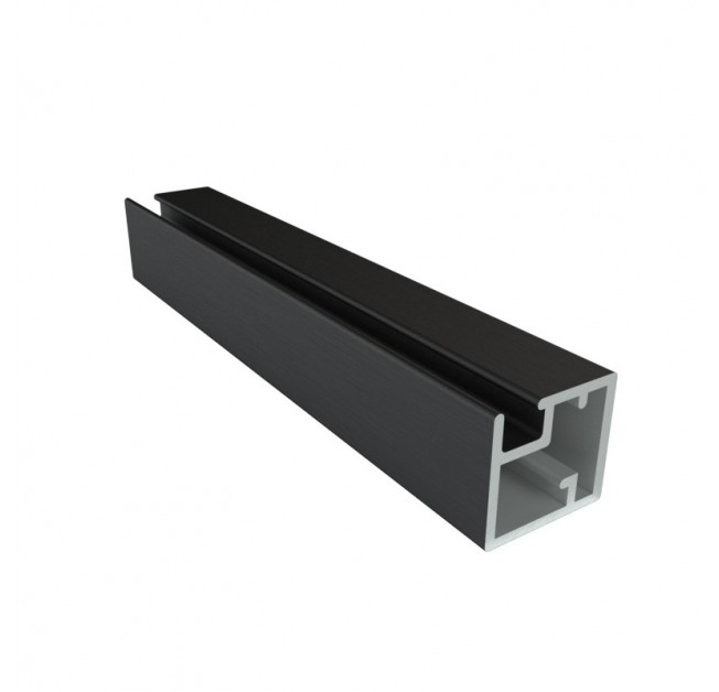 Профиль алюмінієвий рамковий квадратний D-1 чорний браш 6,0