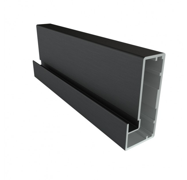 Профиль алюмінієвий рамковий квадратний D-4 чорний браш /6,0