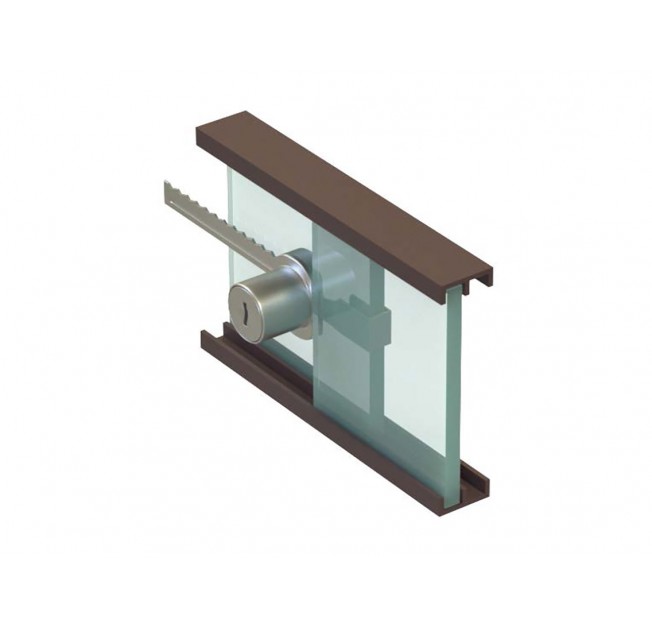 Замок для розсувних дверей скляних DC хром