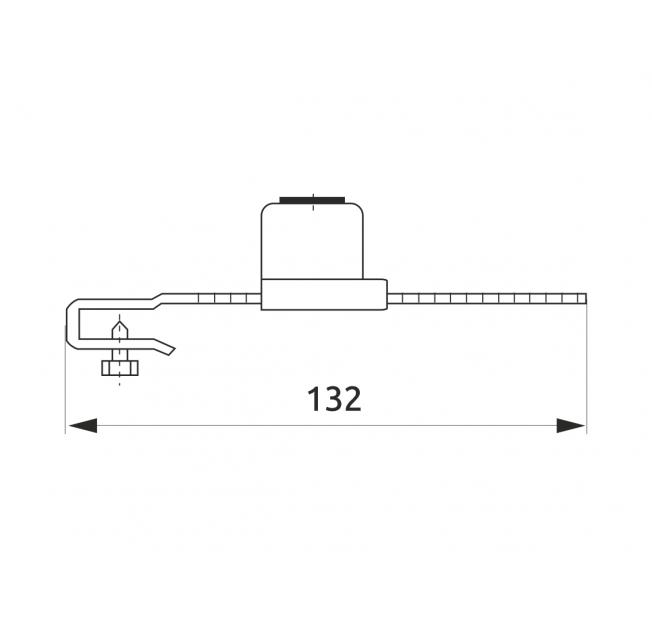 Замок для розсувних дверей скляних DC хром