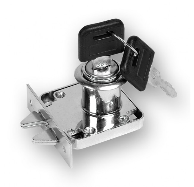 Замок для дверей-жалюзі KL-202 хром