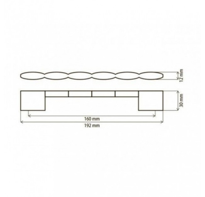 Ручка меблева DL 11/160 G6 матовий хром