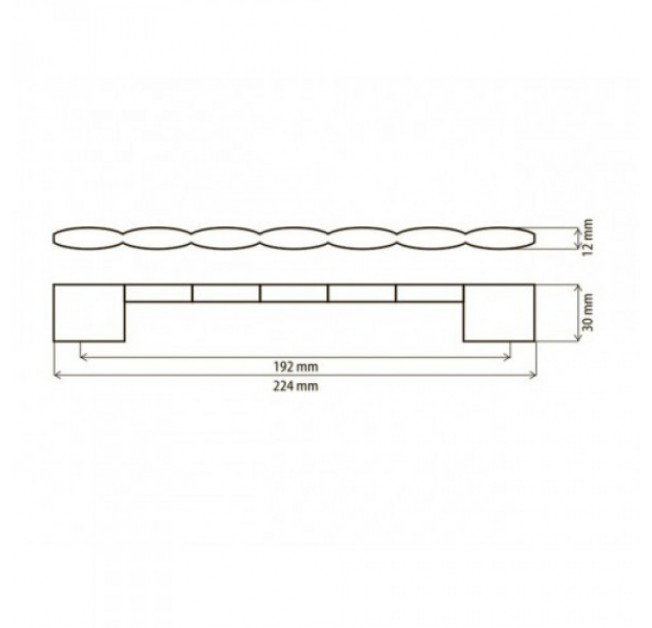 Ручка меблева DL 11/192 G6 матовий хром
