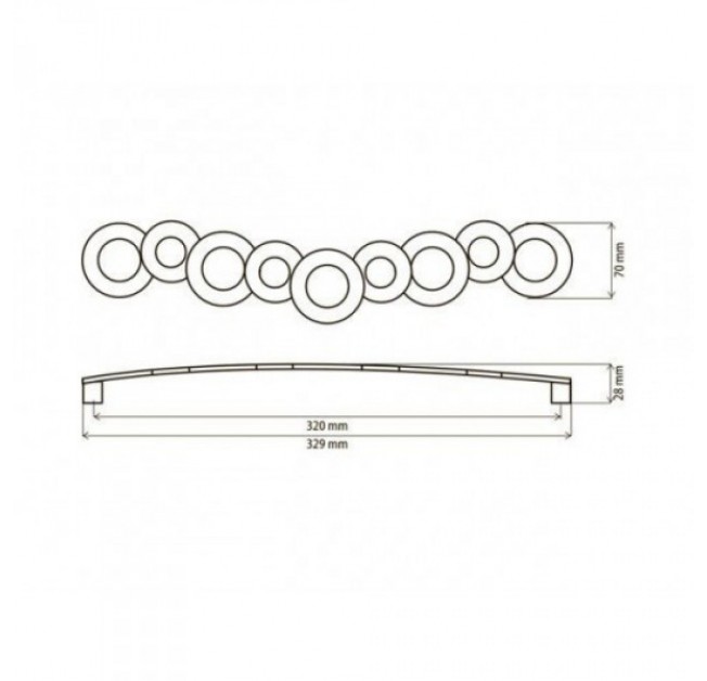 Ручка меблева DL 10/320 G5 сатин