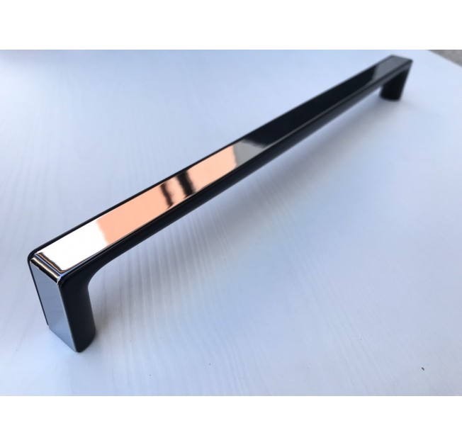 Ручка меблева C-5459-320 G2-P59 Twix хром/чорний глянець Nomet
