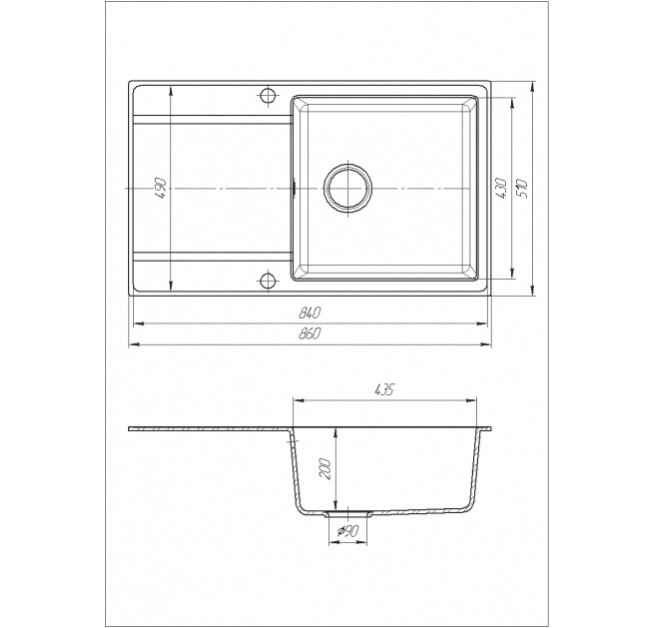 Мийка кухонна Solid Total антрацит