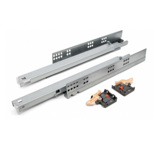 Напрямна прихованого монтажу 16мм DTC L-350 повного висуву SS10350H1