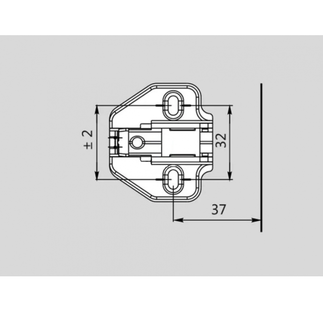 Зворотня планка H=4 до завіси DТС С85 89H40AQ SNAP-ON