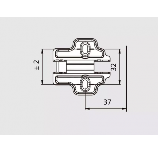 Зворотня планка до завіси DТС С81 81H00AQ