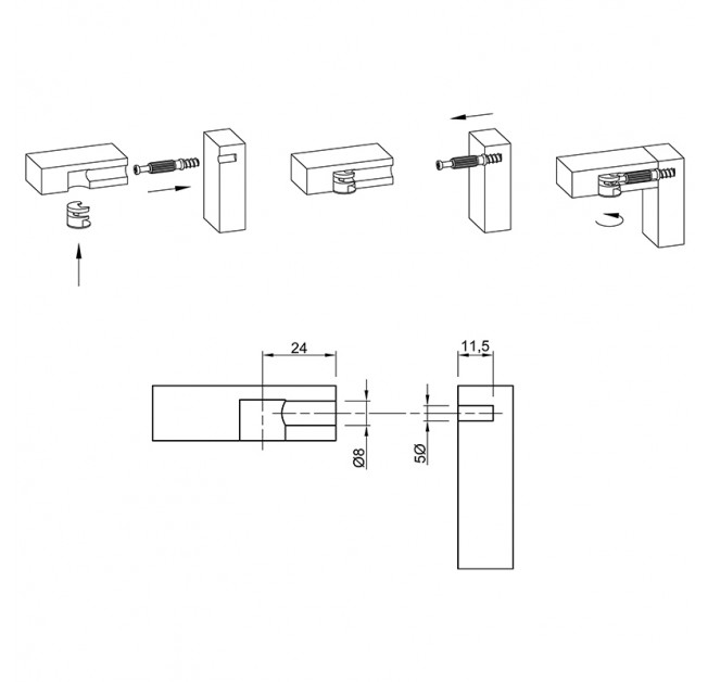 Дюбель Twister під Rastex DU 243 (9047862) Hettich