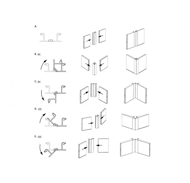 Кут до цоколю 90*-135* Volpato Н=100 білий глянець