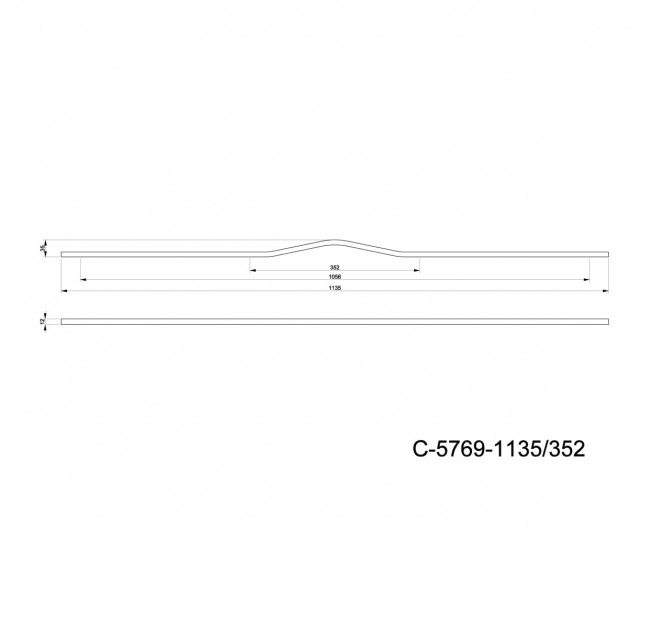 Ручка меблева APRO C-5769-1135/352.P61 чорний матовий Nomet
