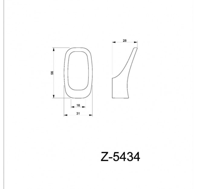 Ручка-гачок меблевий Z-5434 G8 LAGO ефект нержавіючої сталі Nomet