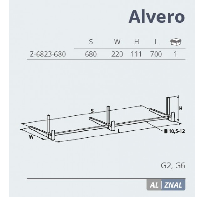 Вішалка для одягу Z-6823-680 G2 ALVERO хром Nomet