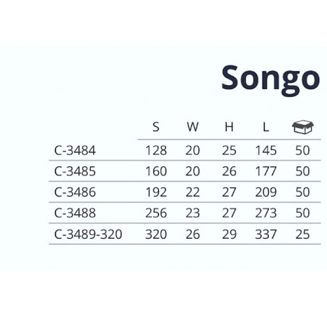 Ручка мебельная C-3489-320 G6 Songo хром матовый Nomet