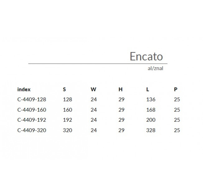 Ручка меблева C-4409-160/160 A1-G2 ENCATO (алюміній + хром) Nomet