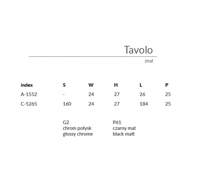 Ручка меблева C-5265/160 G2 TAVOLO (хром) Nomet