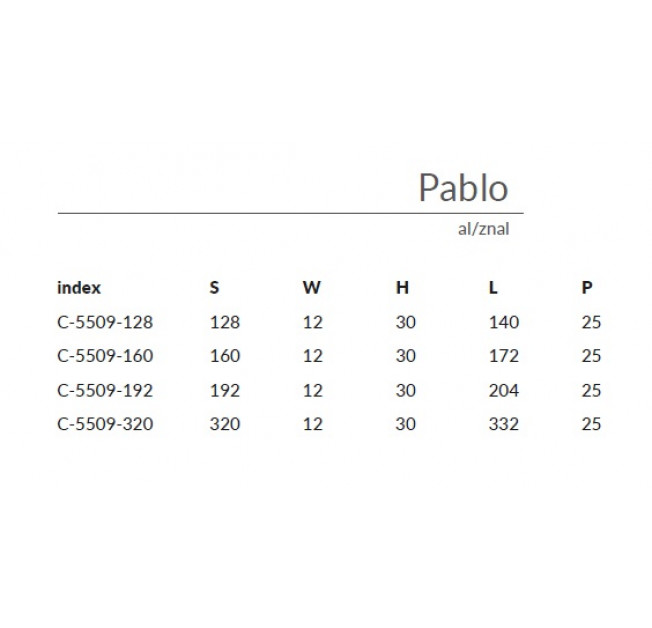Ручка меблева C-5509-192 P60-G2 PABLO білий глянець/хром Nomet