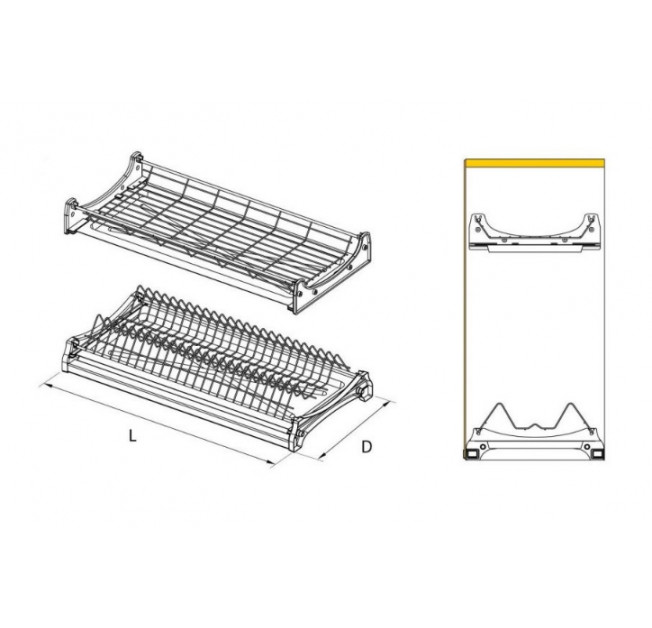 Сушка люкс 800 хром W-2507-800B.G2 Nomet