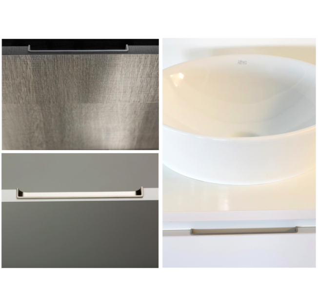Ручка врезная Hide 180 mm никель браш Viefe
