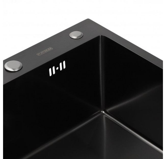 Мийка D5843 BLACK ЧОРНА  квадратний сифон