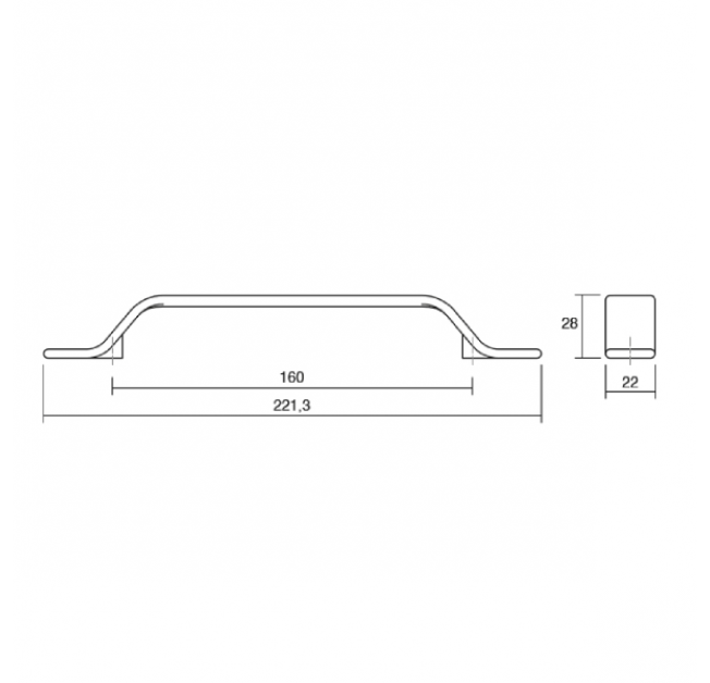 Ручка BELT CC160L221 червоний вулкан