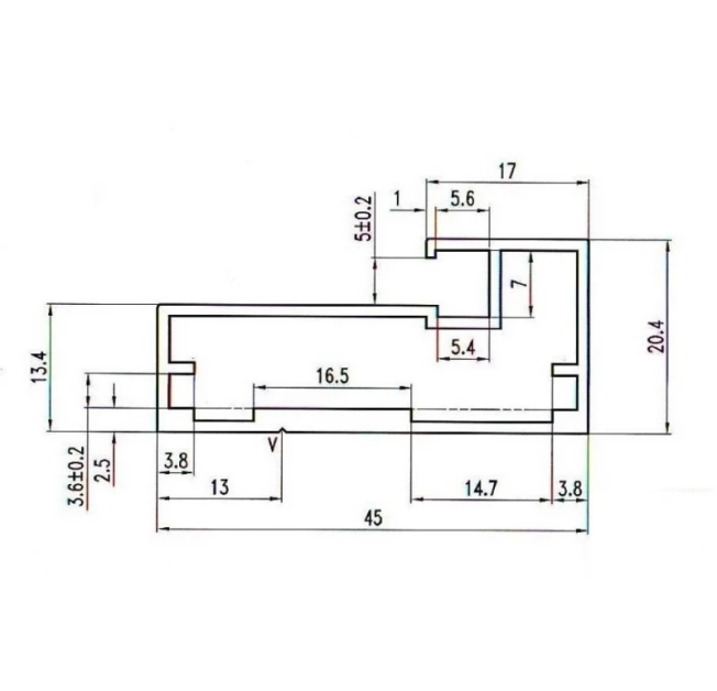 Профиль алюмінієвий рамковий квадратний D-4 срібло 6,0