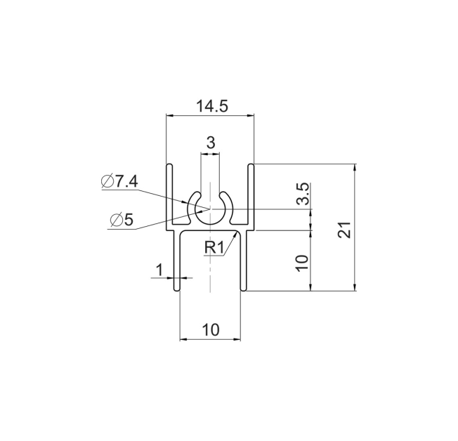 Профіль горизонтальний верхній Slider L=5000 мокко браш (105050)