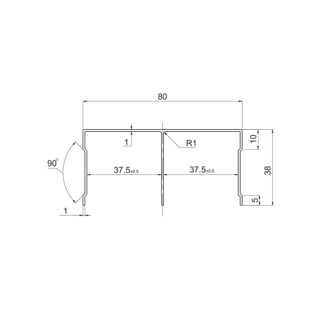 Направляюча верхня Slider L=5000 мокко браш (105052)