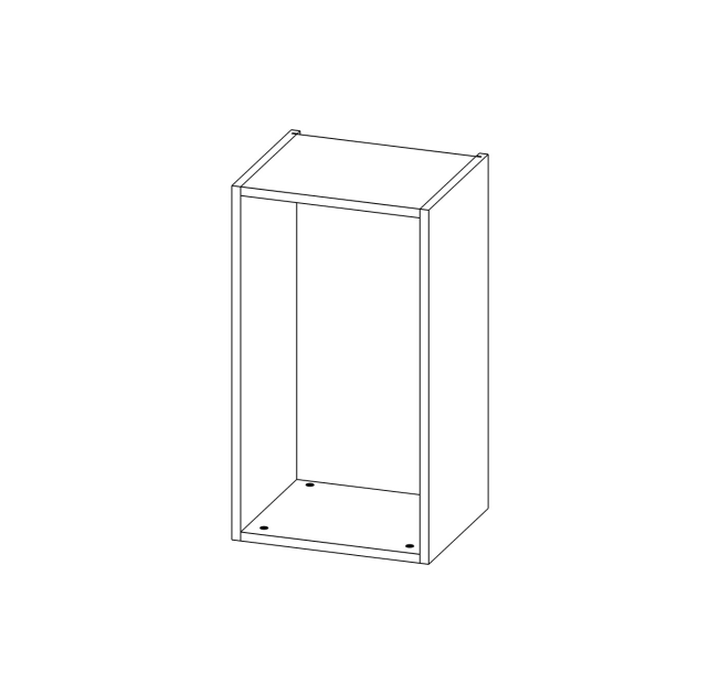 В01 Модуль верхній без полиць 400*720*332 Білий