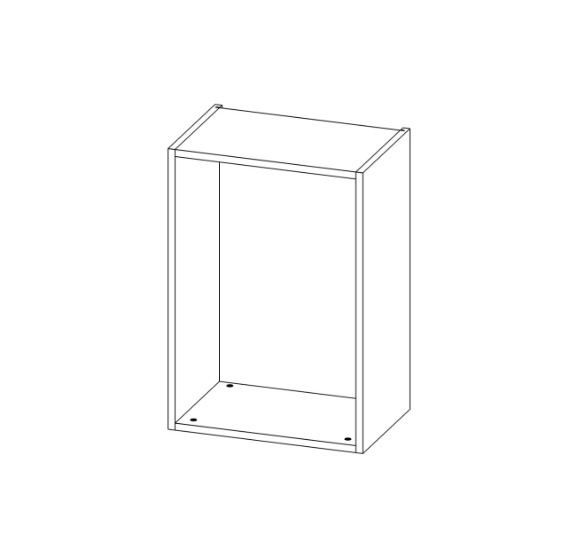 В01 Модуль верхній без полиць 500*720*332 Білий