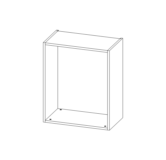 В01 Модуль верхній без полиць 600*720*332 Білий