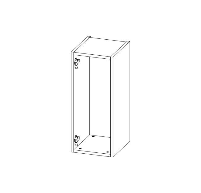 В01_1БФ Модуль верхній без полиць 300*720*332 Білий