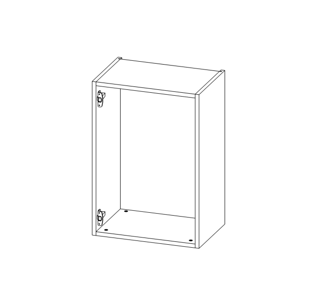 В01_1БФ Модуль верхній без полиць 500*720*332 Білий