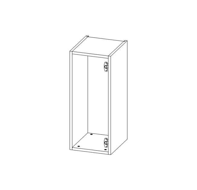 В01_2БФ Модуль верхній без полиць 300*720*332 Білий