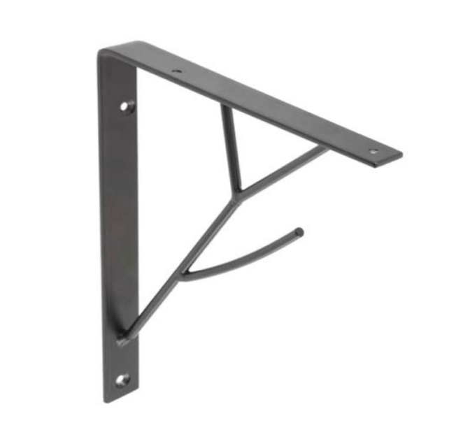 Тримач для полиці TREE, 20x17см, чорний мат