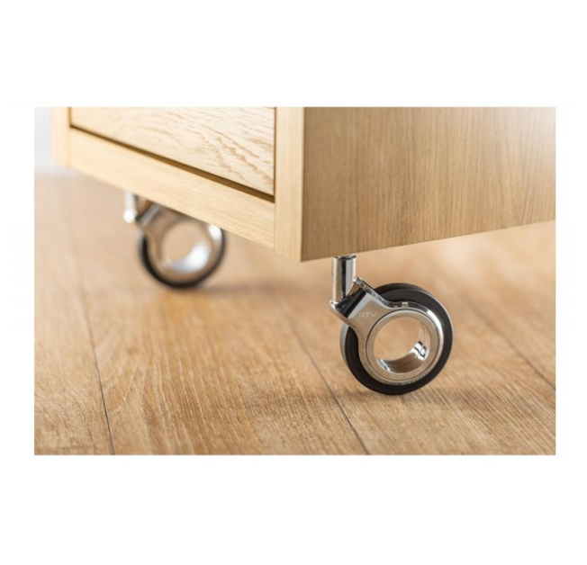 Ролик GTV GIRA, 75мм, 85кг, чорне/хром (KM-GIRA-75MM-BH-20)