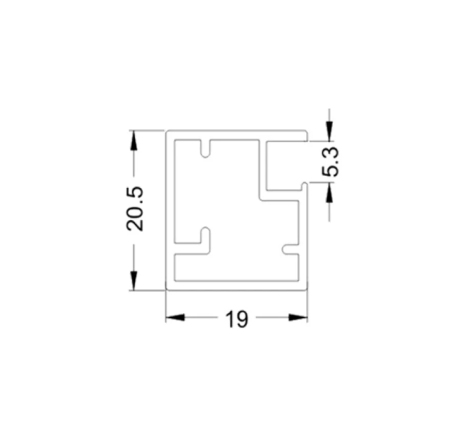 Фасад алюмінієвий профіль D1 темна бронза