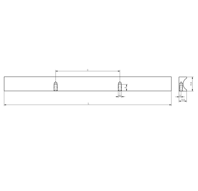 Ручка UA-GROOVE-1200-22 браш золото