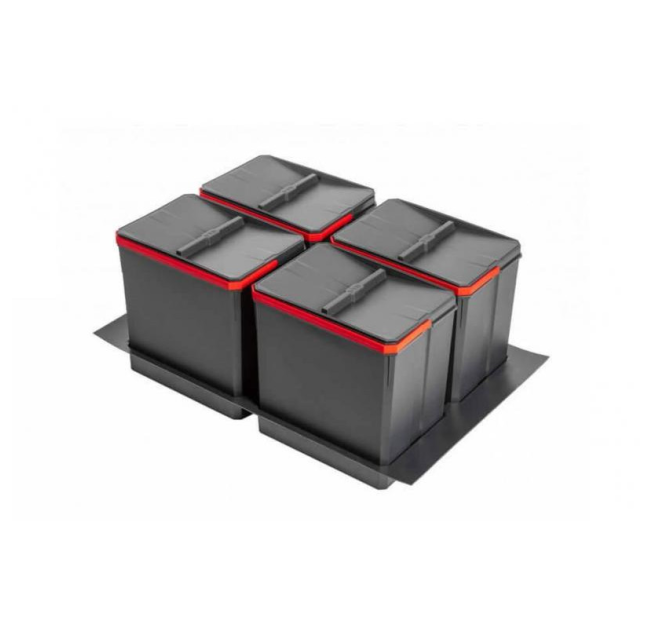Контейнерна система AxiSpace Graphene в базу 900мм, 4*15л (PB-AS-900-4X15L)