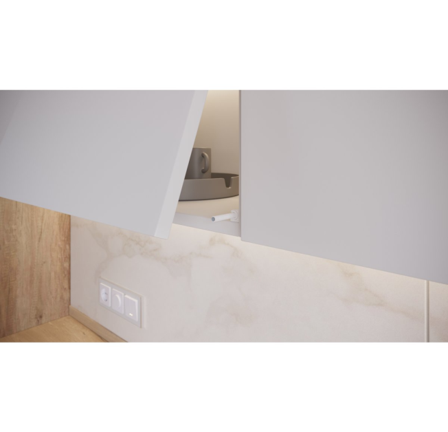 Відбійник GTV SALTO NOVA накладний довгий магніт, білий (AM-SVN-DL-MG-10)