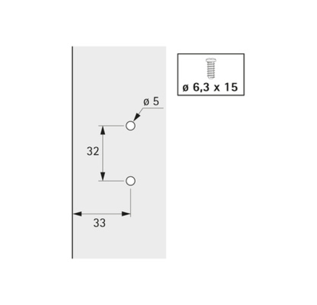 Петля для холодильника Hettich ET582 (0072134)