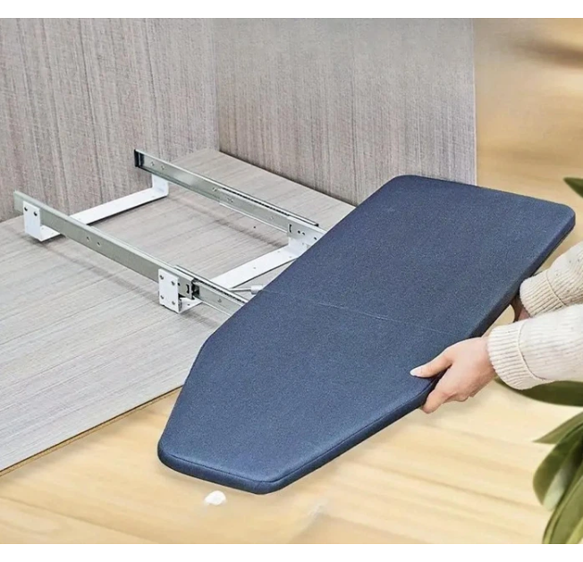 Прасувальна вбудована дошка з фанери, чехол сірий