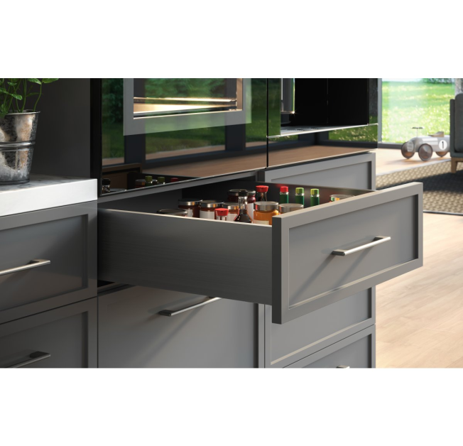 Висувний ящик AXIS PRO L=400мм, Н=116 Антрацит (PB-AXISPRO-KPL400B)