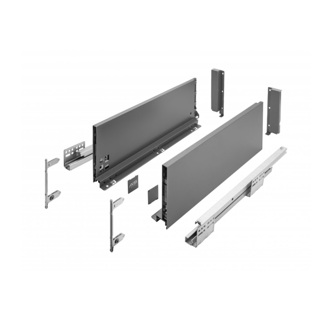 Висувний ящик AXIS PRO L=400мм, Н=167 Антрацит (PB-AXISPRO-KPL400C)