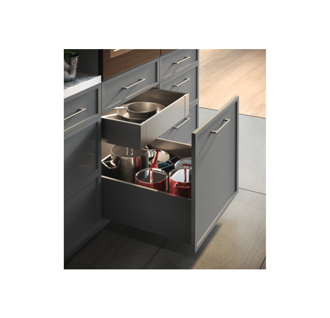 Висувний ящик AXIS PRO L=400мм, Н=199 Антрацит (PB-AXISPRO-KPL400D)