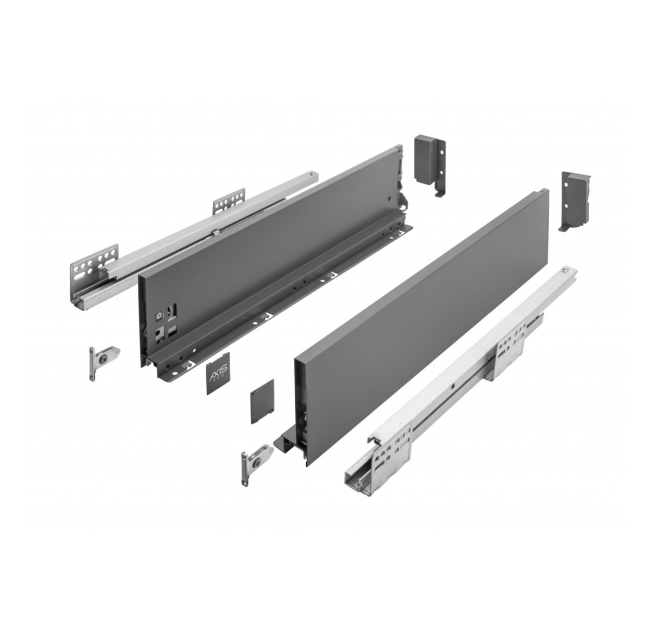 Висувний ящик AXIS PRO L=450мм, Н=116 Антрацит (PB-AXISPRO-KPL450B)